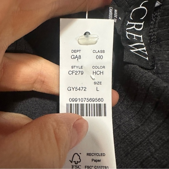 J crew heather charcoal Premium rib turtleneck with whipstitch trim - Picture 2 of 3